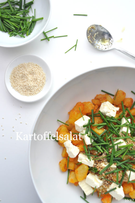 Kartoffelsalat mit Sambal Oelek und Schafskäse - blick7